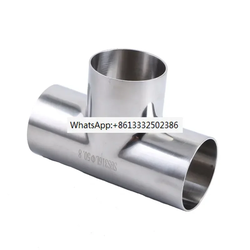 304 stainless steel/welded tee/food grade/mirror equal diameter/reducer/tee/polished 38 51 2 inches