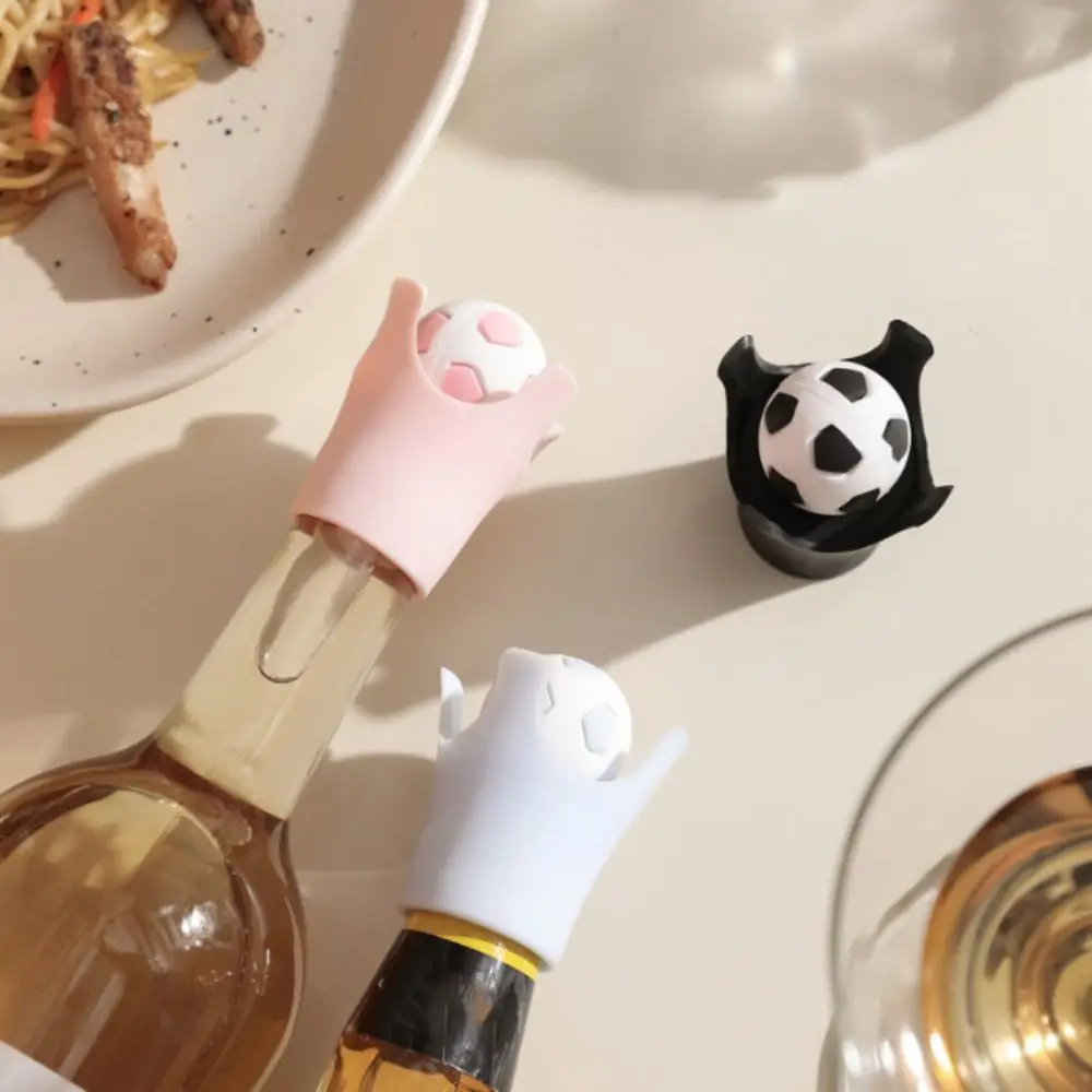 Silicone Soccer Wine Bottle Stopper Leak-Proof Dust-Proof Football Wine Bottle Sealed Cap Durable Flexible