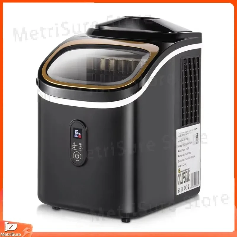 Automatic Mini Portable Ice Maker for Home Office Bar 24H Continuous Operation with Self Cleaning Function Fast Ice Making