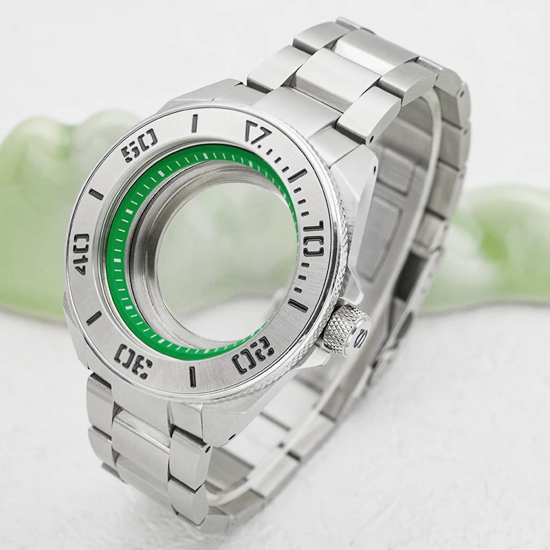 

Samurai King Watch Case and Strap with Sapphire Crystal and Transparent Case Back Compatible with NH34, NH35, NH36 Movements
