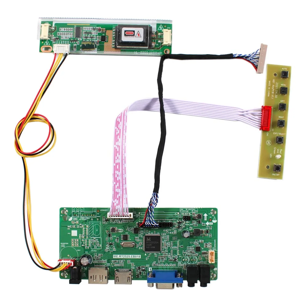 

Work With 15 inch 1024x768 20Pin NL10276BC30-33D LCD Screen HD-MI DP VGA LCD Controller Board