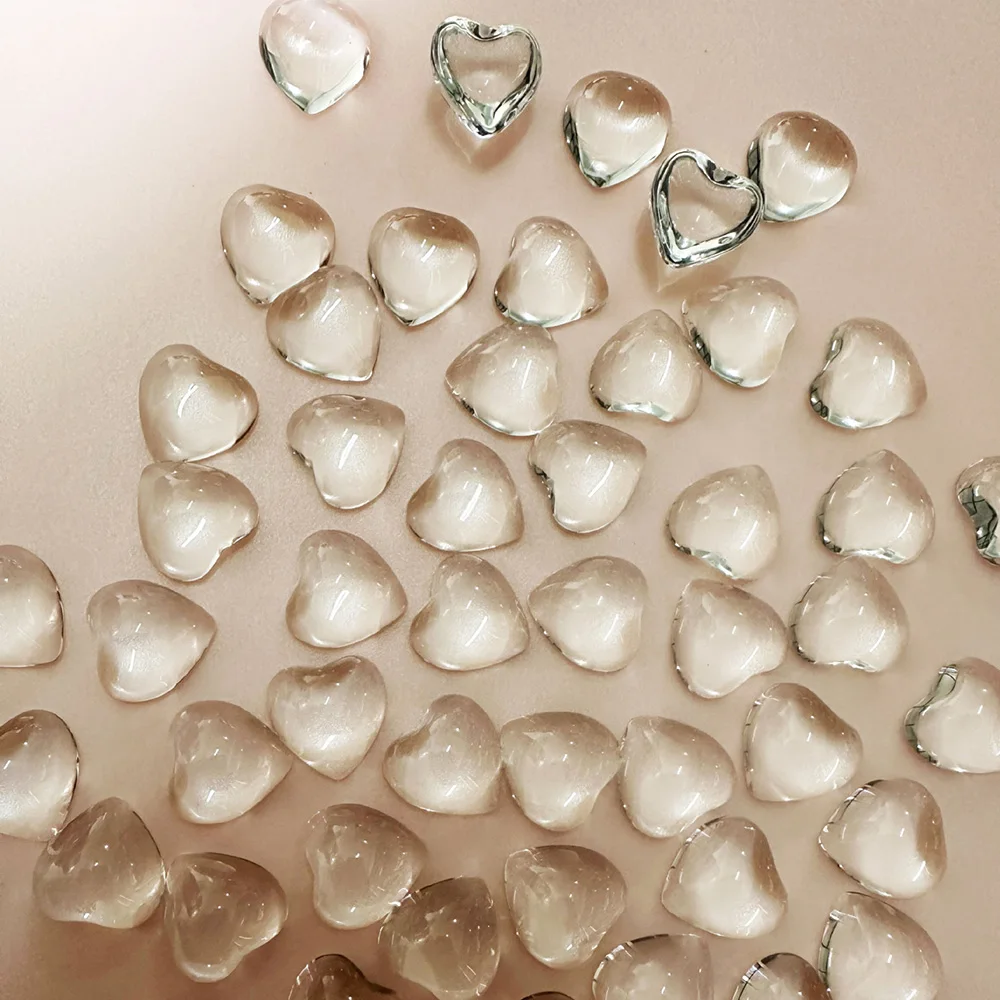 100Pcs Raised Clear Keyboard Bubbles Sticker Ergonomic Nail Friendly Heart Keycap Nail Decals Reusable No Residue Adhesive Decal
