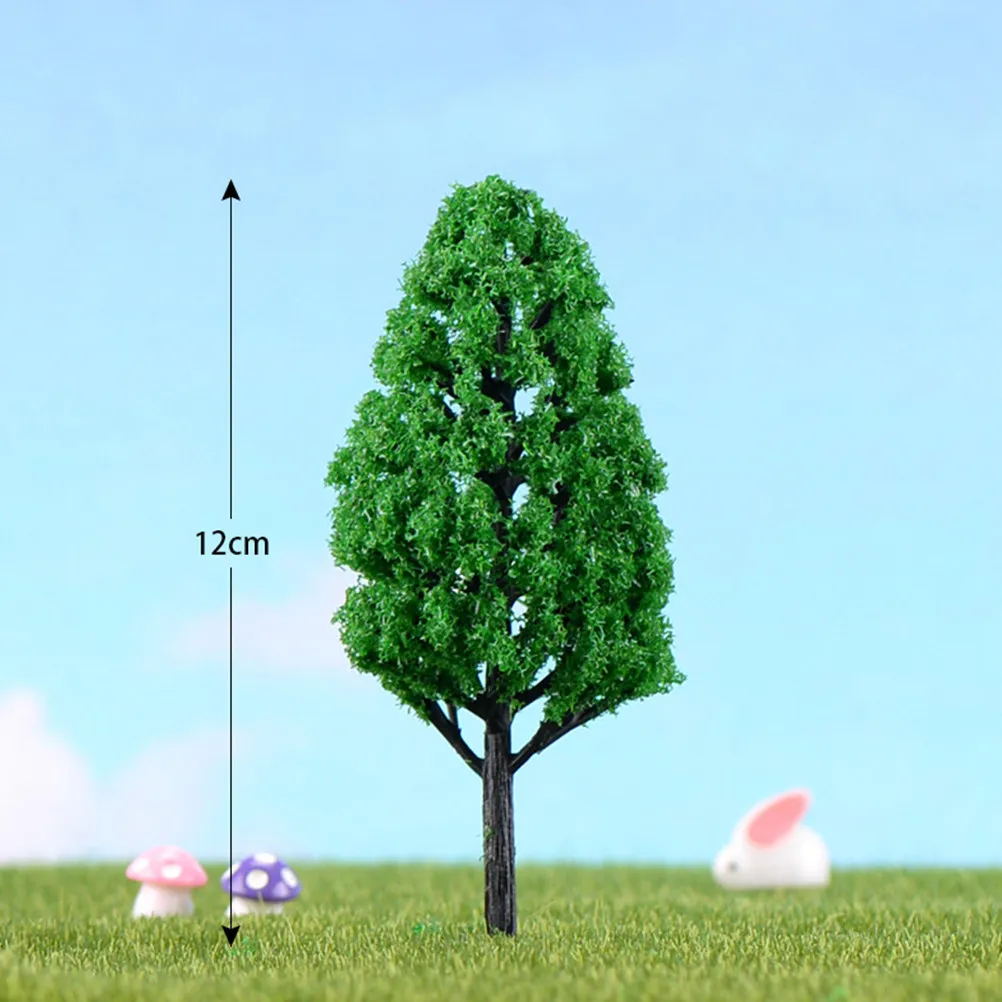 

10Pcs Life-Like Green Landscape Trees Fine Workmanship Scenery Ornaments DIY Micro Landscape Decoration for Home Party Desk Gift
