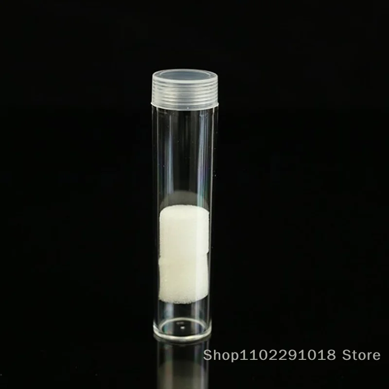 19-32mm Clear Plastic Roll Coins Storage Tube Protective Tube Holder Coins Collect Protect Small empty storage box Tools