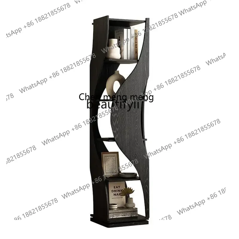 G153 57 Rotating bookcase 360 degree bookshelf floor creative modern simple light luxury office living room Nordic storage cabin
