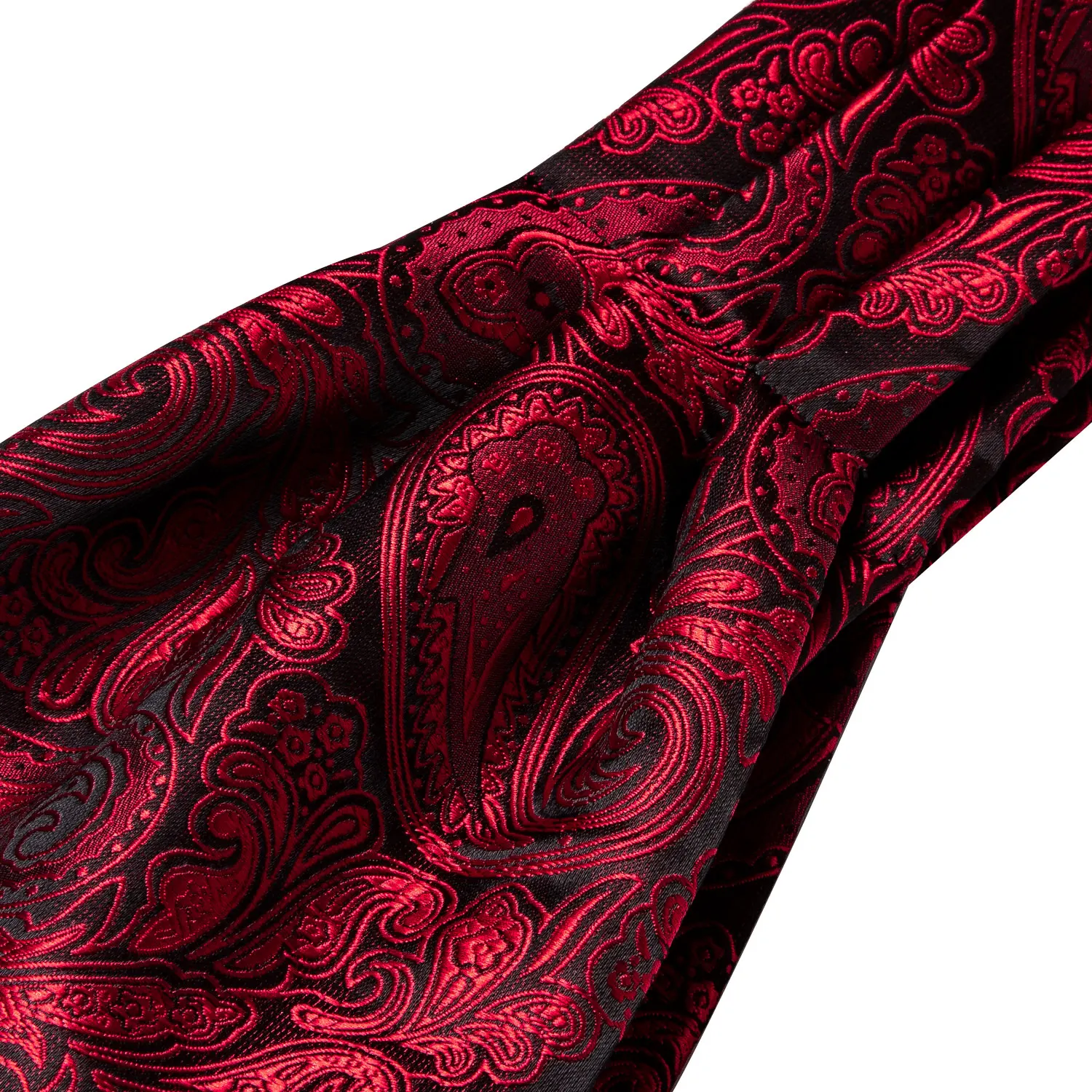 Dropshipping Silk Mens Ascot Hanky Cufflinks Set Jacquard Paisley Floral Vintage Cravat Tie Wholesale for Male Wedding Business