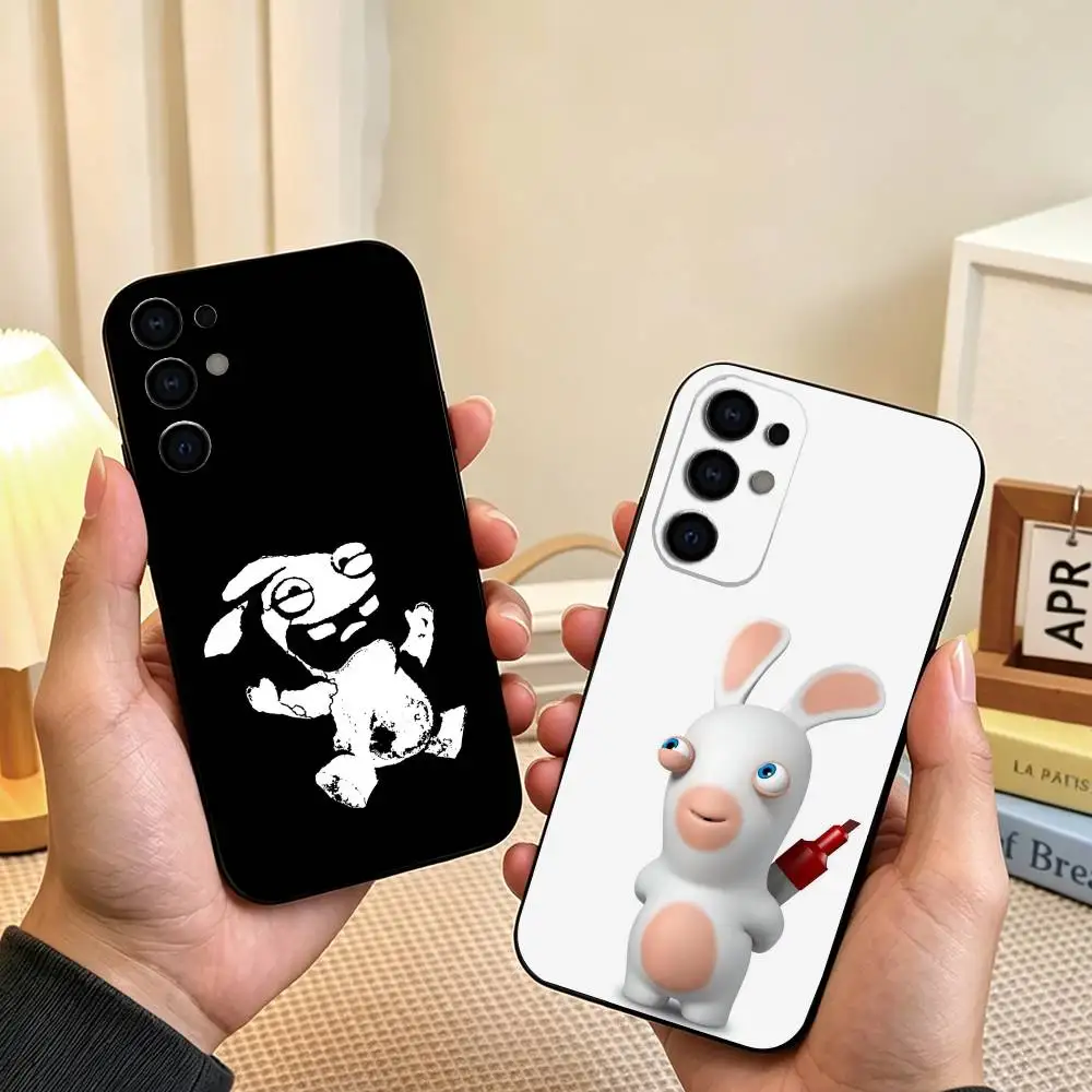 C-Cute cartoon R-Raving R-Rabbids Phone Case For Samsung S26,S25,S24,S23,S22,S21,S30,Ultra,Plus,Fe,Lite,Note,10,Black Cover Gift