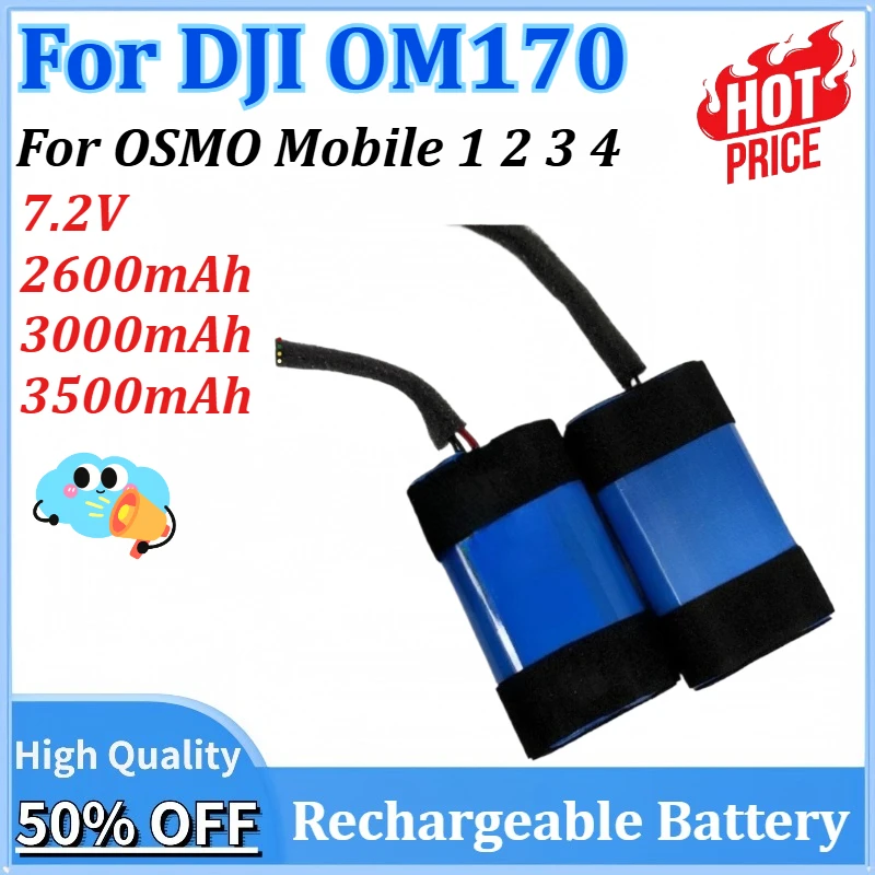 

Newly upgraded 7.2V 3500mAh OM170 Lithium Battery for DJI OSMO Mobile 1 2 3 4 Generation Handheld Gimbal Replacement Batteries