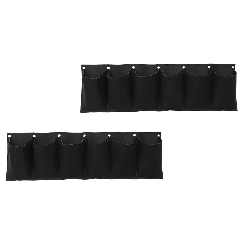 2Pcs Premium Felt Wall Hanging Plant Bag Horizontal Multi-Pocket Planter for Herbs Succulents Houseplants Vertical Garden Space