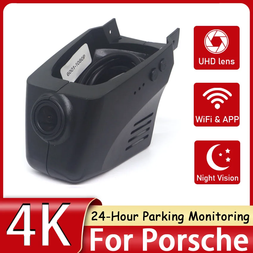 

4K Dash Cam for Porsche 911 991 718 982 982c for Porsche Panamera 970 Cayenne 958 Macan 95B Dual Lens Dashcam Car Dvr UHD 2160P