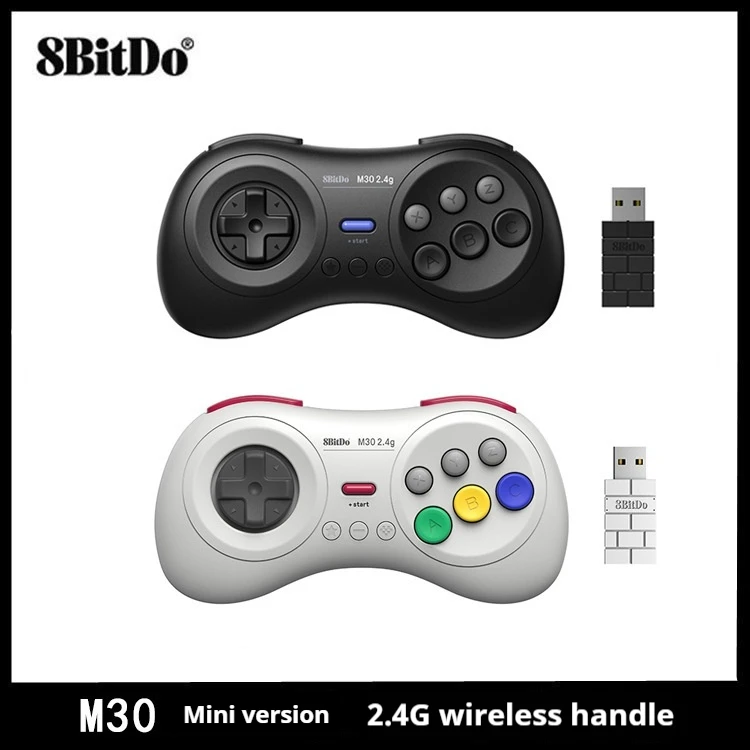 8bitdo M30 Md Mini Version 2.4g Wireless Controller Switch Mini Sega Game Console Bluetooth Gamepad Handheld Game Players Gift