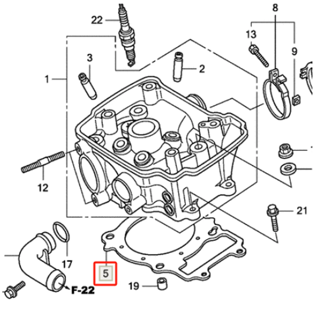 OZOEMPT GASKET, CYLINDER HEAD For CRF150RB 07-23 CRF150R 07-14 Replace OEM: 12251-KSE-671 image 2