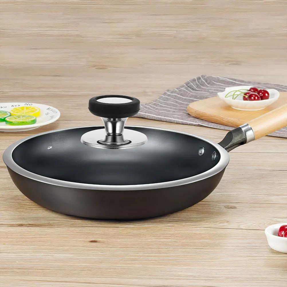 

2Pcs Black Large Size Pot Lid Knob Silicone Sturdy Wear-resistant Heat-resisting Replaceable Handles for Cookware