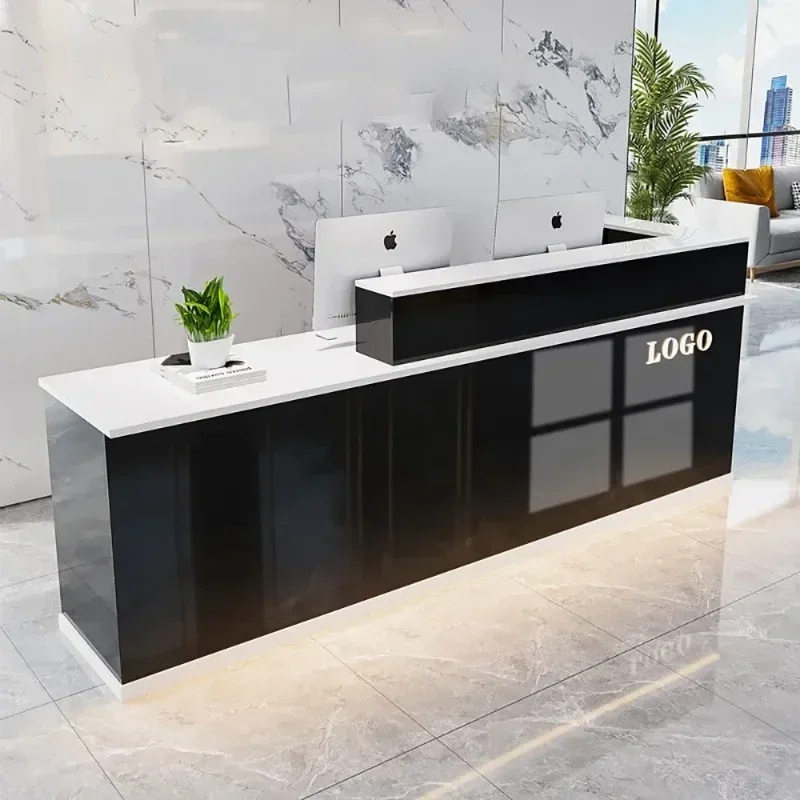 

Beauty Simple Reception Desk Cabinet Trendy Modern European Unique Reception Desk Quality Elegant Mostrador Negociofurniture