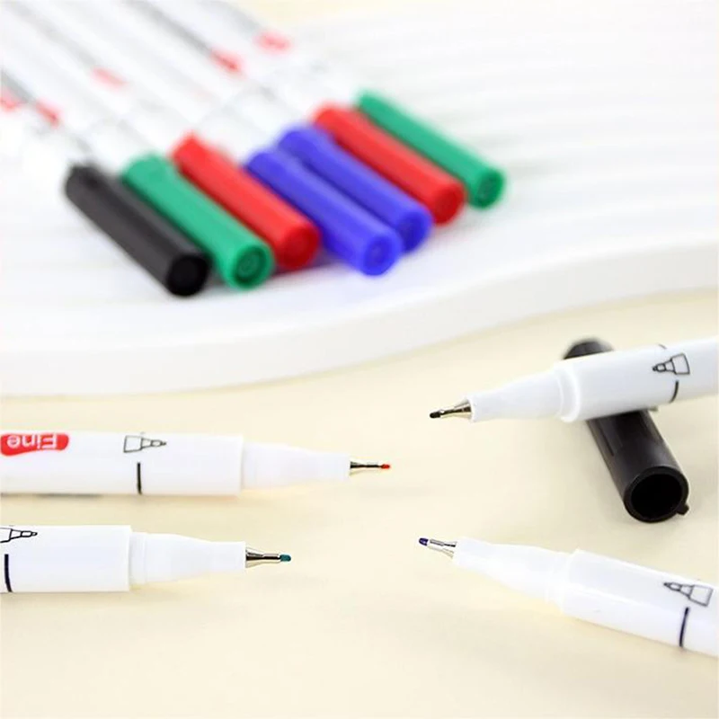 Pennarelli per lavagna cancellabili da 0.5MM estremamente fini di moda insegnamento per ufficio pennarello colorato creativo Doodle pennarelli per acqua fornitura 1X
