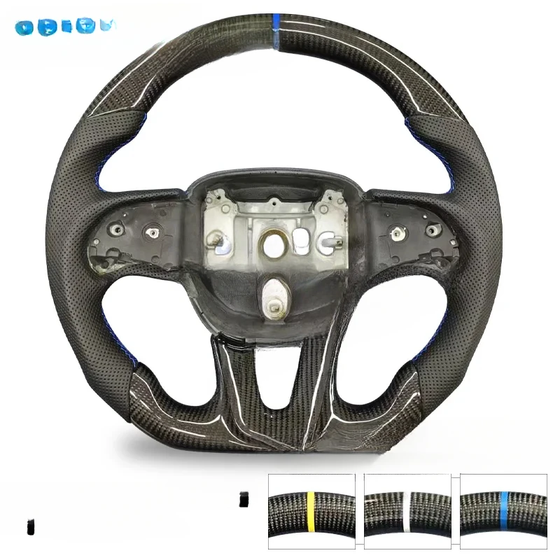

Real Carbon Fiber Steering Wheel For Dodge Challenger Charger HELLCAT 2015 2016 2017 2018 2019 2020 2021 2022