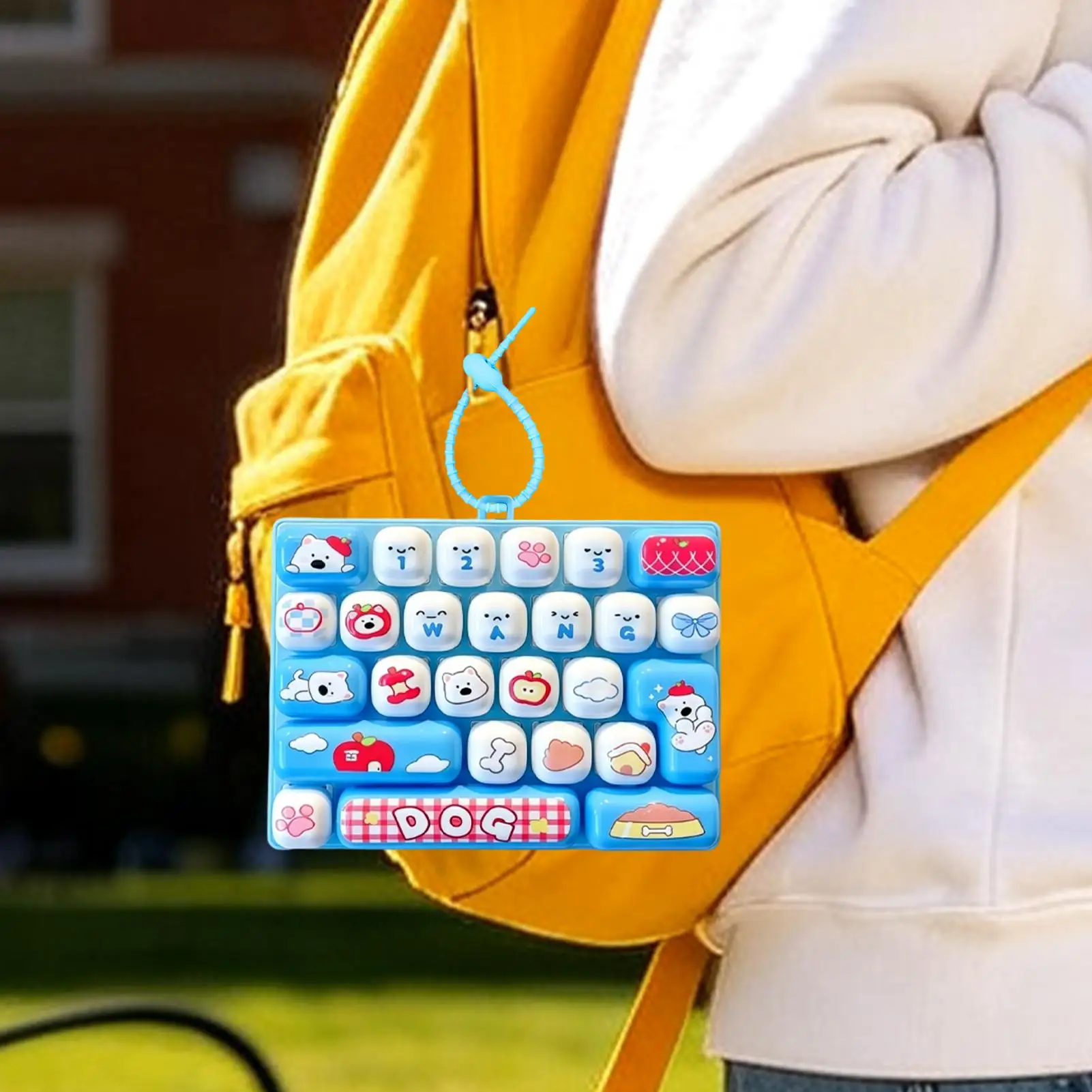 Clicker Fidget Cartoon Cute Sensory Realistic Finger Press Button Kids Adults Clicker Key Button For Work School Travel