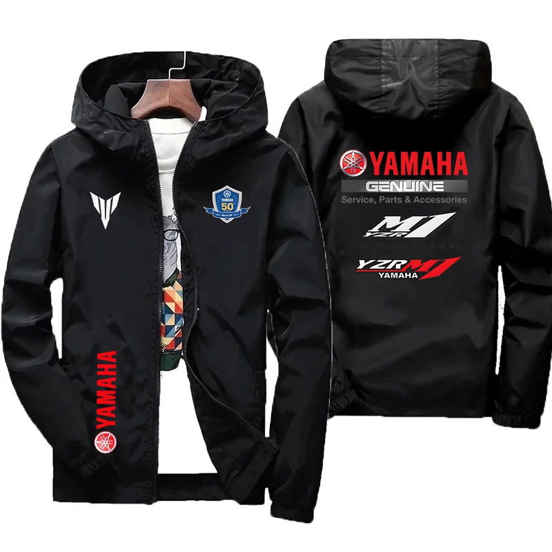 2026 model Yamaha off-road motorcycle men's stylish windproof jacket with a small cap hood. Racing driver uniform. Fast shipping