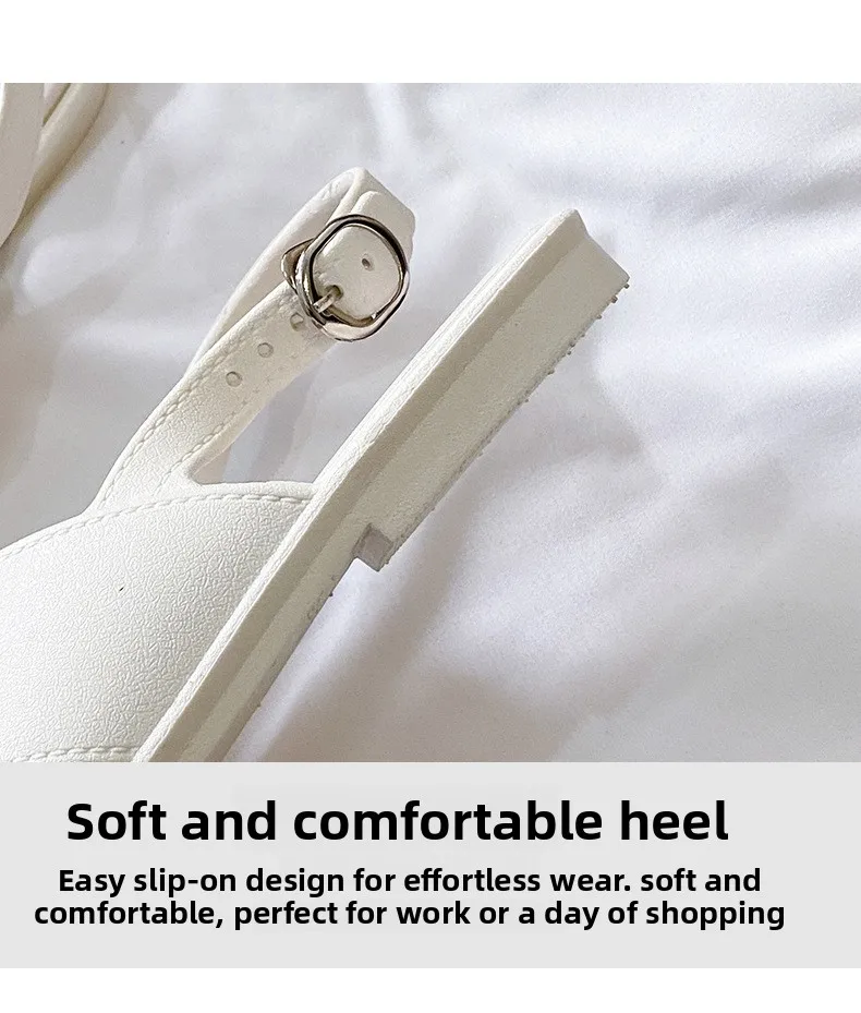 2026 Neue Damen Römersandalen mit geschlossener Zehenpartie im französischen Feen-Stil für den Sommer – Outdoor Damen Römerslides – Detail 10