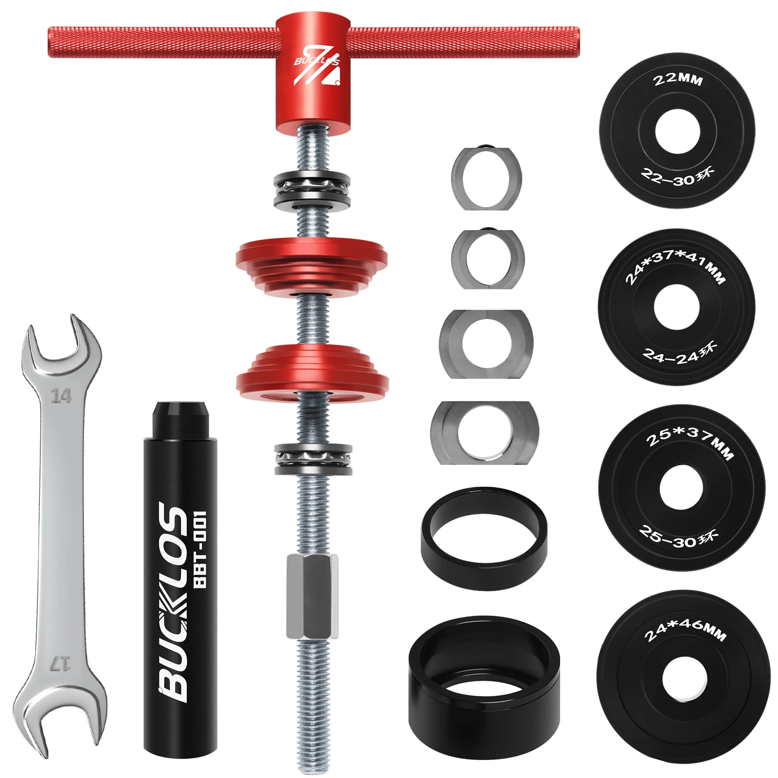 BUCKLOS Bicycle Bearings Extractor Installation Tool Bike Wheels/Hub Bottom Bracket Press Set BB Axis Soft Tail Frame Repair Kit