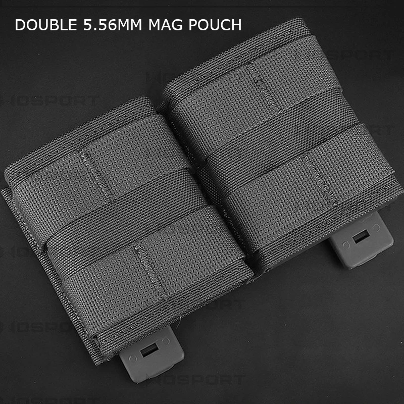 Rifle Mag Pouch Double 5.56mm AR MOLLE Magazine Pouch with Quick Release Kydex Insert Open Top Mag Carrier For Belt FCPC V5 Vest