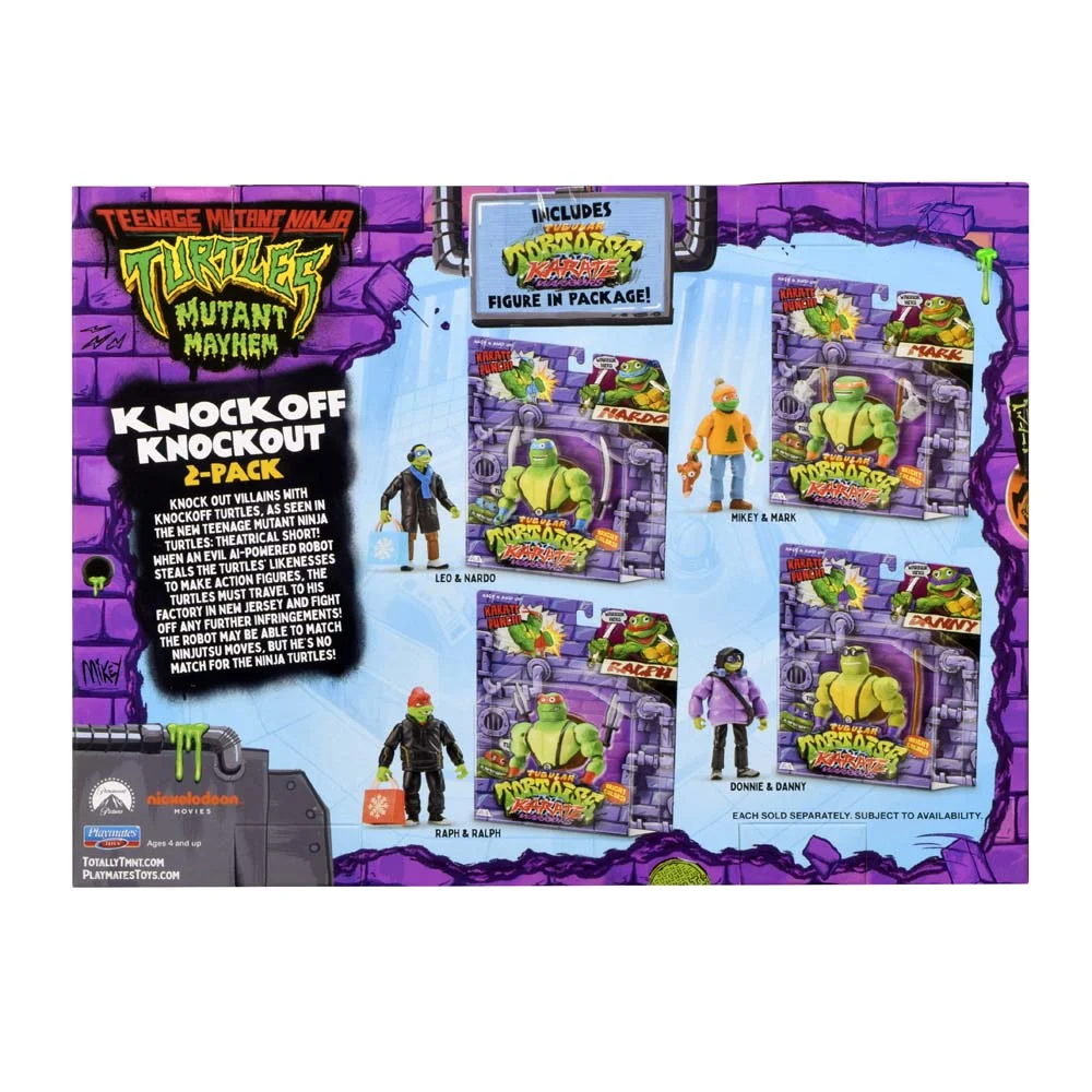 ชุดของเล่นฟิกเกอร์แอคชั่นสั้นจากภาพยนตร์ ลีโอ แอนด์ นาร์โด ราฟ แอนด์ ราล์ฟ มิคกี้ แอนด์ มาร์ค ดอนันด์ แดนนี่ ชุด 2 ตัว