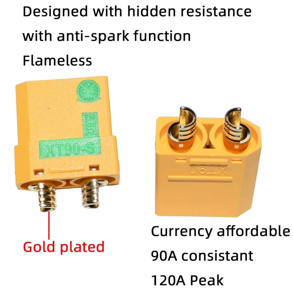 Amass count90S XT90-S xt90 count90S Connecteur Anti-Étincelle Mâle Femelle Moteur Adaptateur pour Batterie ESC et Chargeur Plomb pour RC Voiture