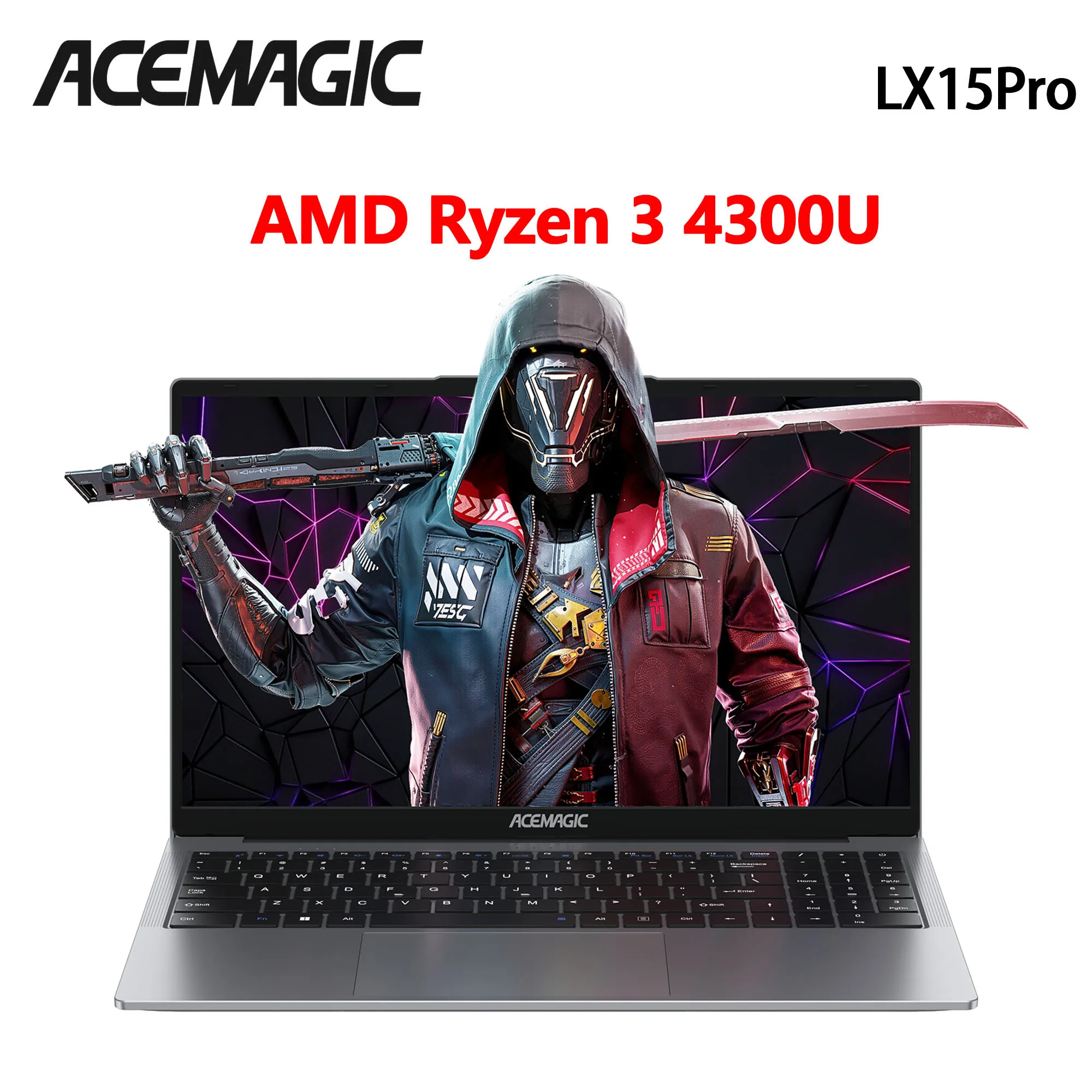 ACEMAG 15.6Inch FHD IPS AMD Ryzen 3 4300U up to 3.7GHz 16GB DDR4 512GB NVMe SSD Win11Pro 54.72Wh Battery WiFi 5 Numeric Keyboard