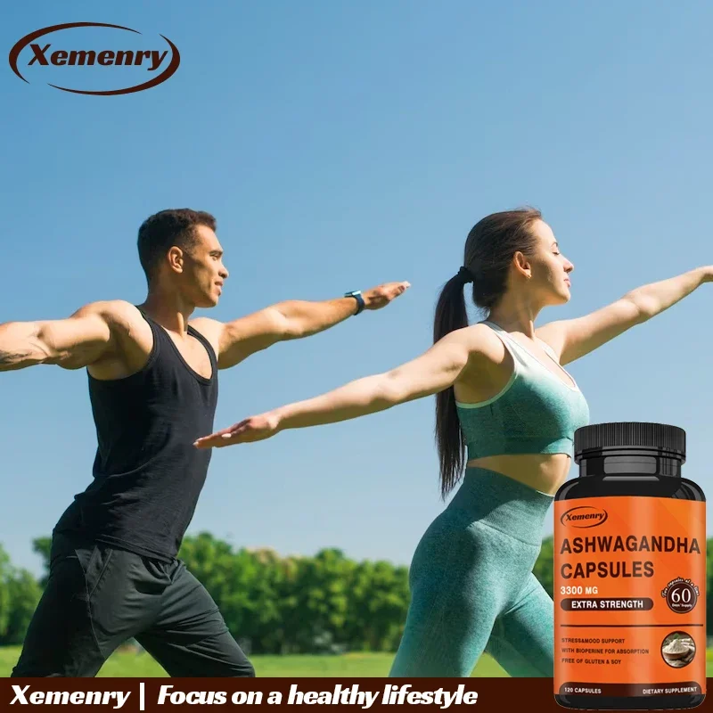 Ashwagandha Supplement - Contains Ashwagandha Extract 3300 Mg + Black Pepper Extract 5 Mg