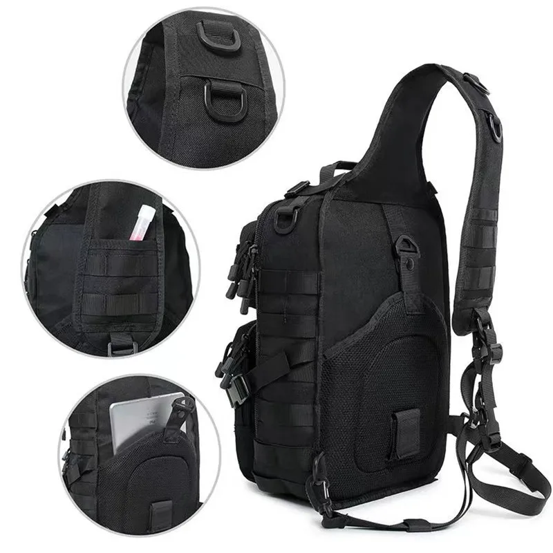 Outdoor Sports Camouflage Single Shoulder Bag Camping Hiking Storage Bag Men Women Tactical Crossbody Small Chest Bag