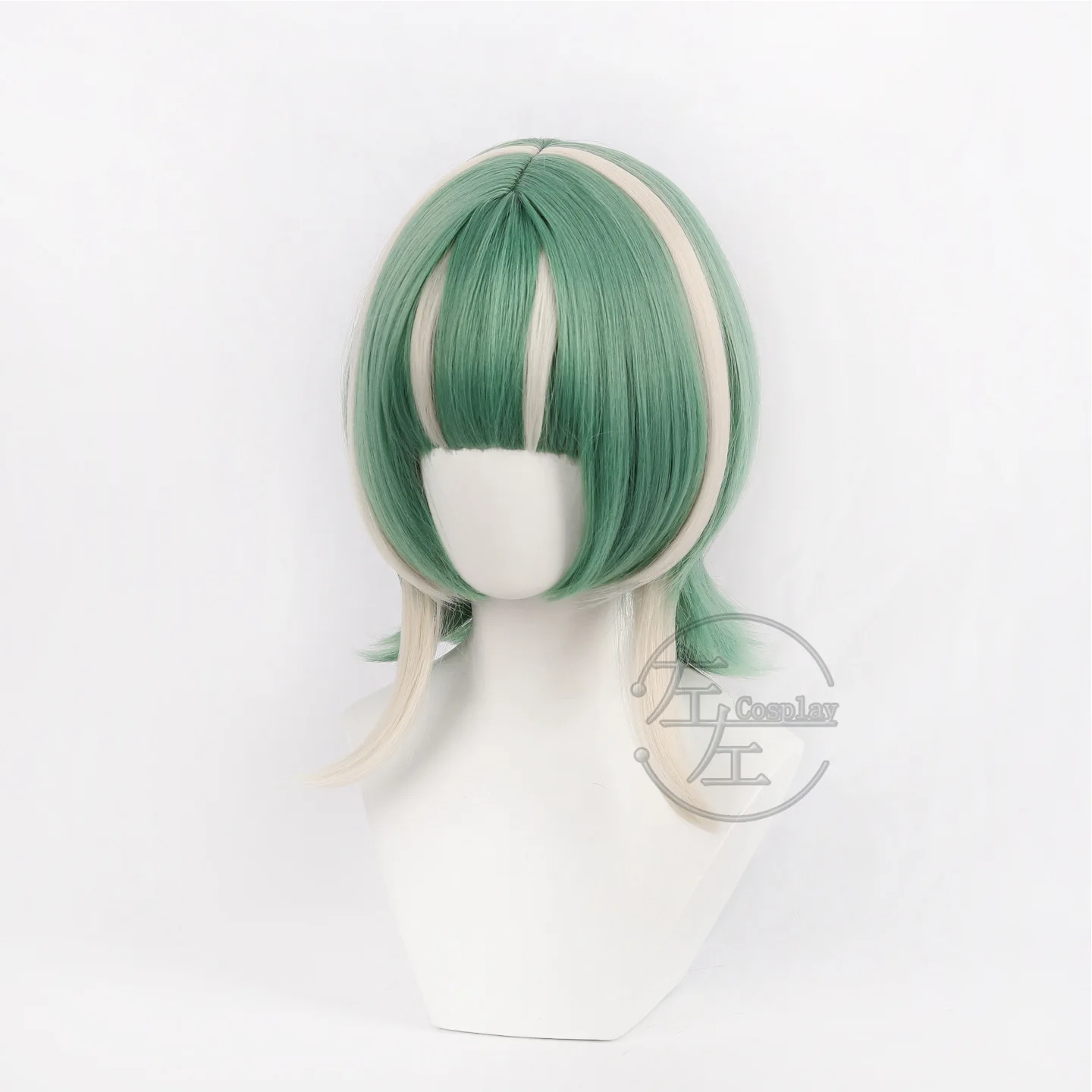 Anime gachiakuta guita hebby fantasia peruca cosplay verde branco curto limpadores de cabelo para mulheres meninas festa de halloween role play prop