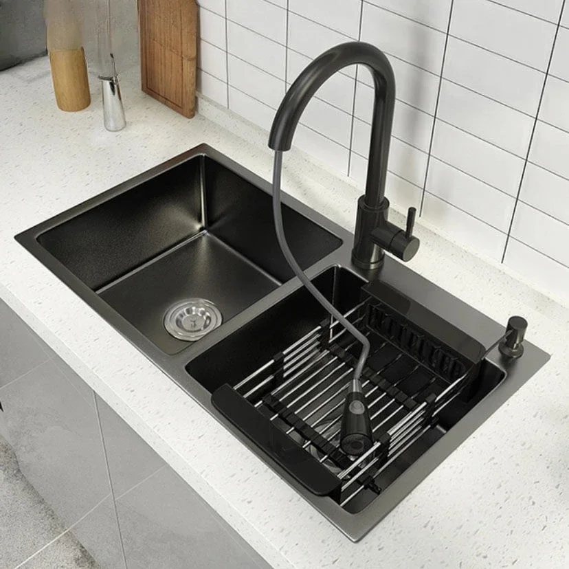 Kitchen sink manufacturer supplier wholesale double bowl 304 rust proof handmade stainless steel modern sink bottom