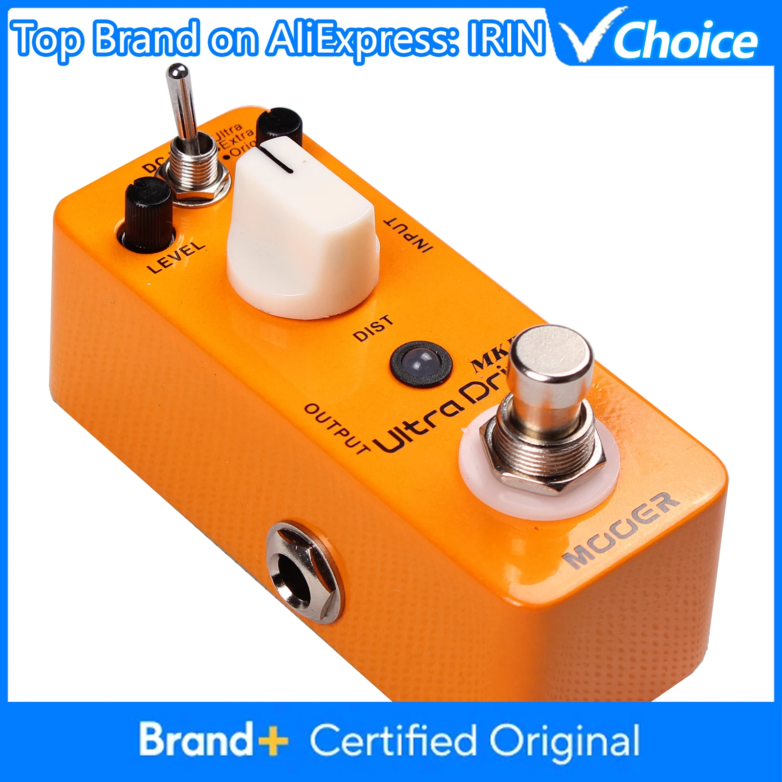 

MOOER Ultra Drive MKII Guitar Effects Pedal Distortion Synthesizer 3 Modes True Bypass Full Metal Shell Electric Guitar Pedal