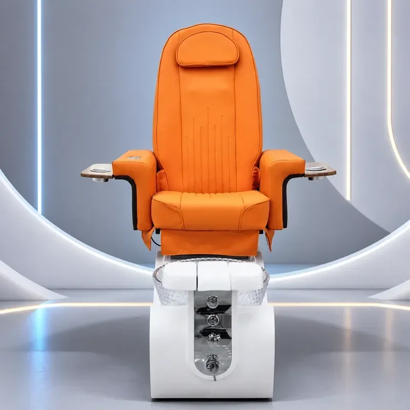 Pedicure Chair with Foot Bath Spa Electric Foot Massage Therapy Sofa for Nail Art Furniture Comfortable Seating