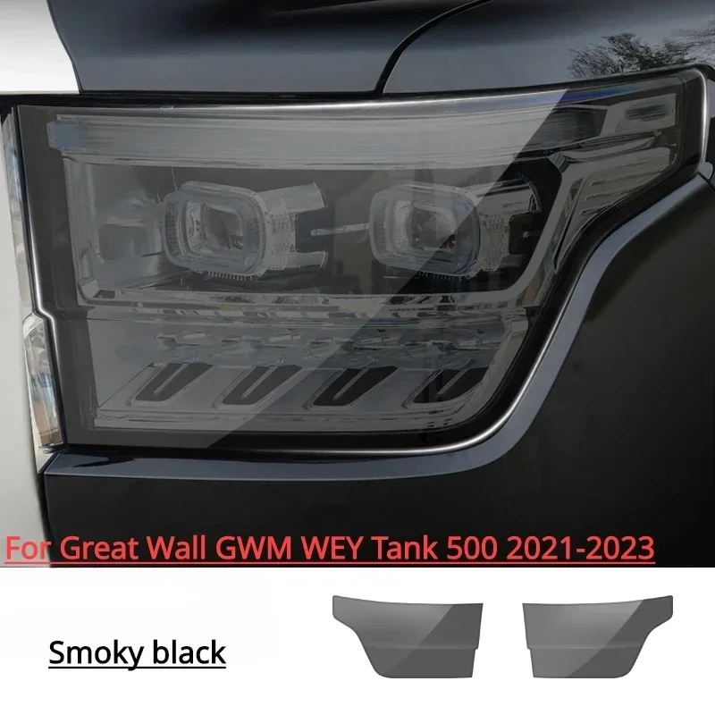 

Car Headlight Protective Film Smoked Black Tint Wrap Vinyl Transparent TPU Sticker For Great Wall GWM WEY Tank 300 500 2021-2023