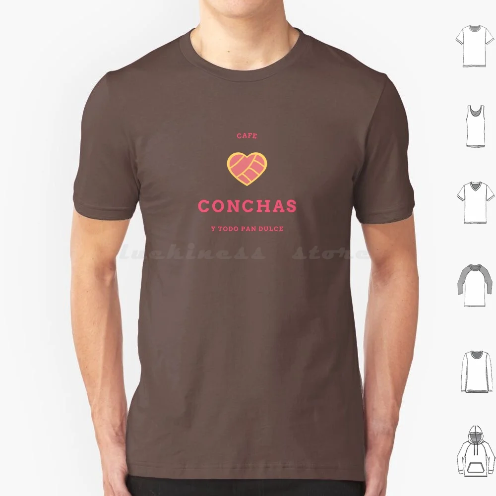 

Футболка Cafe , Conchas Y Todo Pan Dulce 6xl Хлопковая крутая футболка Pan Dulce Concha Cafe Sweets Выпечка Сердце Розовый Мексиканский завтрак