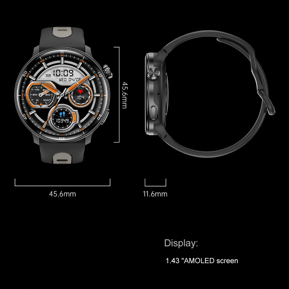 GPS relógio inteligente masculino bússola bt chamada smartwatch feminino à prova dwaterproof água esportes ao ar livre display amoled detecção de saúde pressão altitude