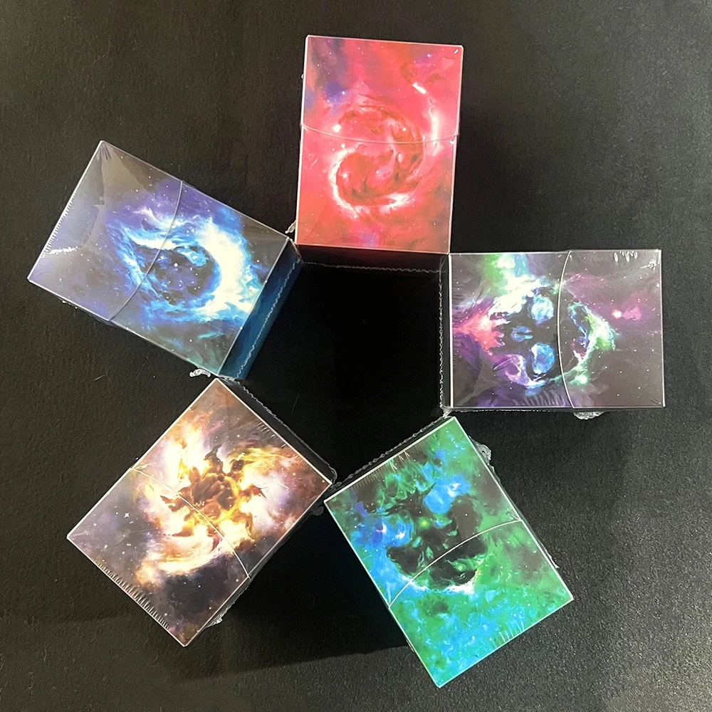 Opbergdoos voor ruilkaarten Geschikt voor meer dan 100 enkele kaarten BASIC LANDS Box Moeras/berg/bos/plains/Island Deck Case voor MTG/PKM/YGO