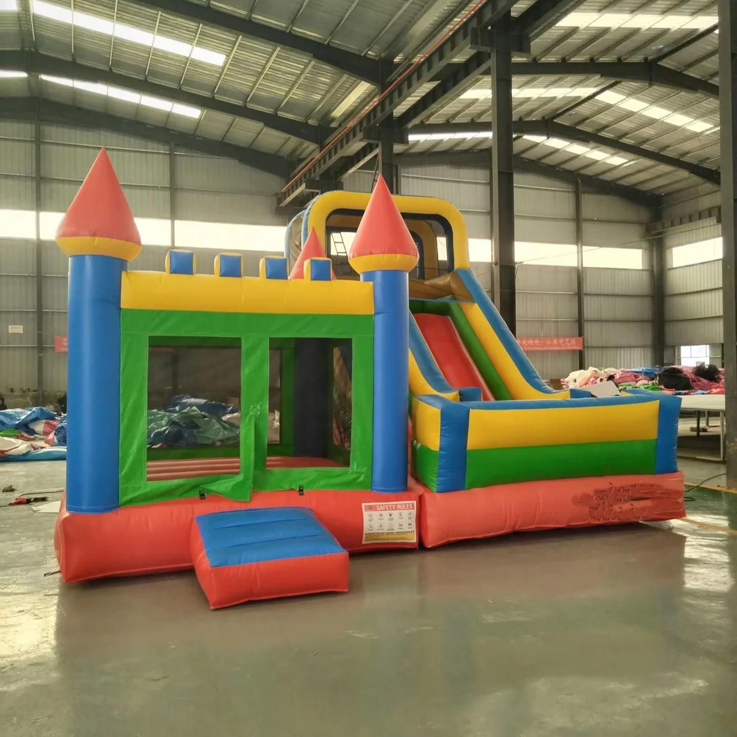 

Inflatable Bouncy Slide Castle Colorful Slide Indoor and Outdoor Outdoor Inflatable Jungle Obstacle Race Factory Outletpromote