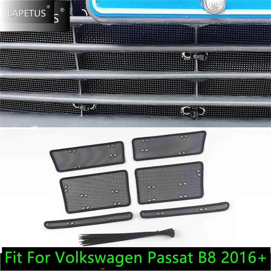 

For Volkswagen Passat B8 2016 - 2018 Accessories Car Middle Insect Screening Mesh Front Grille Insert Net Anti-leaf Dust Protect