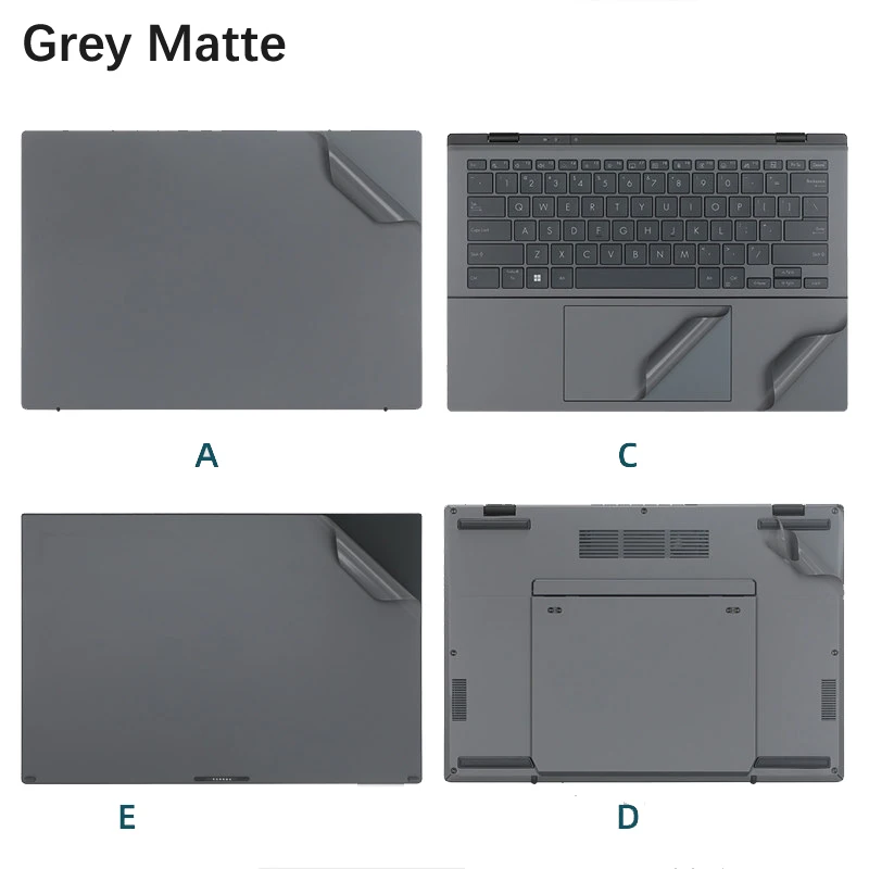 Pre-Cut Anti Scratch Vinyl Sticker Skin Protector for ASUS Zenbook Duo (2024) UX8406 UX8406M/14 UX8407A 2026 Notebook PC