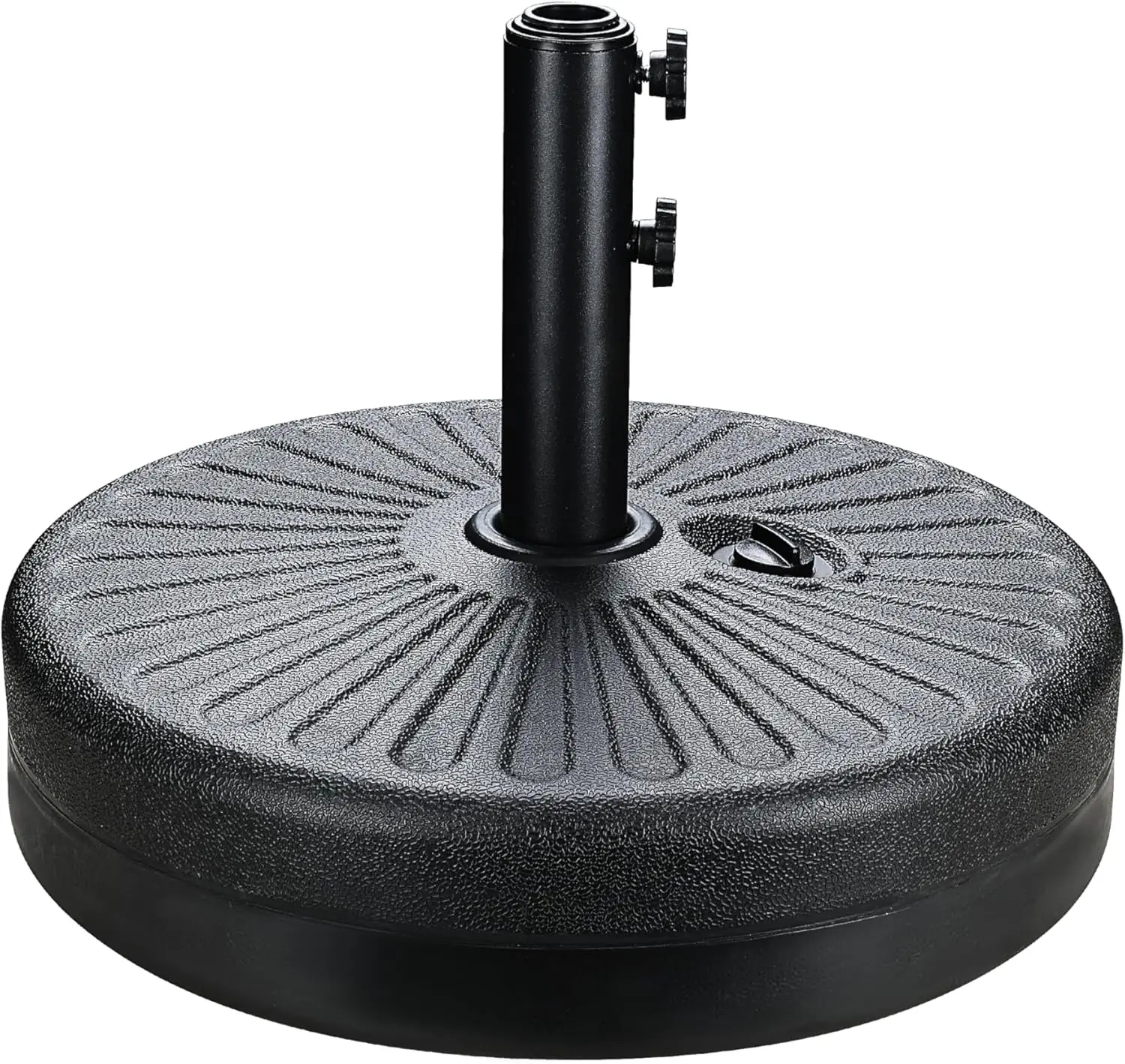 20Inch 50Lbs Capacity Fillable Heavy Duty Umbrella Base Durable Stand for Outdoor Lawn, Patio, Deck, Poolside, Black