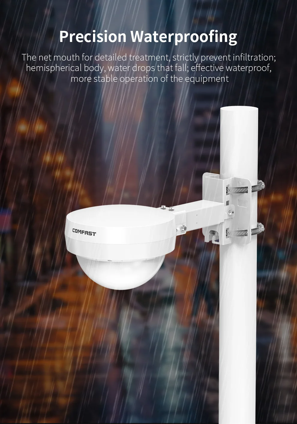 Imagem -05 - Potência Wifi Roteador ao ar Livre 2.4g 5.8g Dual Band ap Ip66 Ponto de Acesso ao ar Livre 360 ° Tampa Wifi Extensor Ax3000 Alta