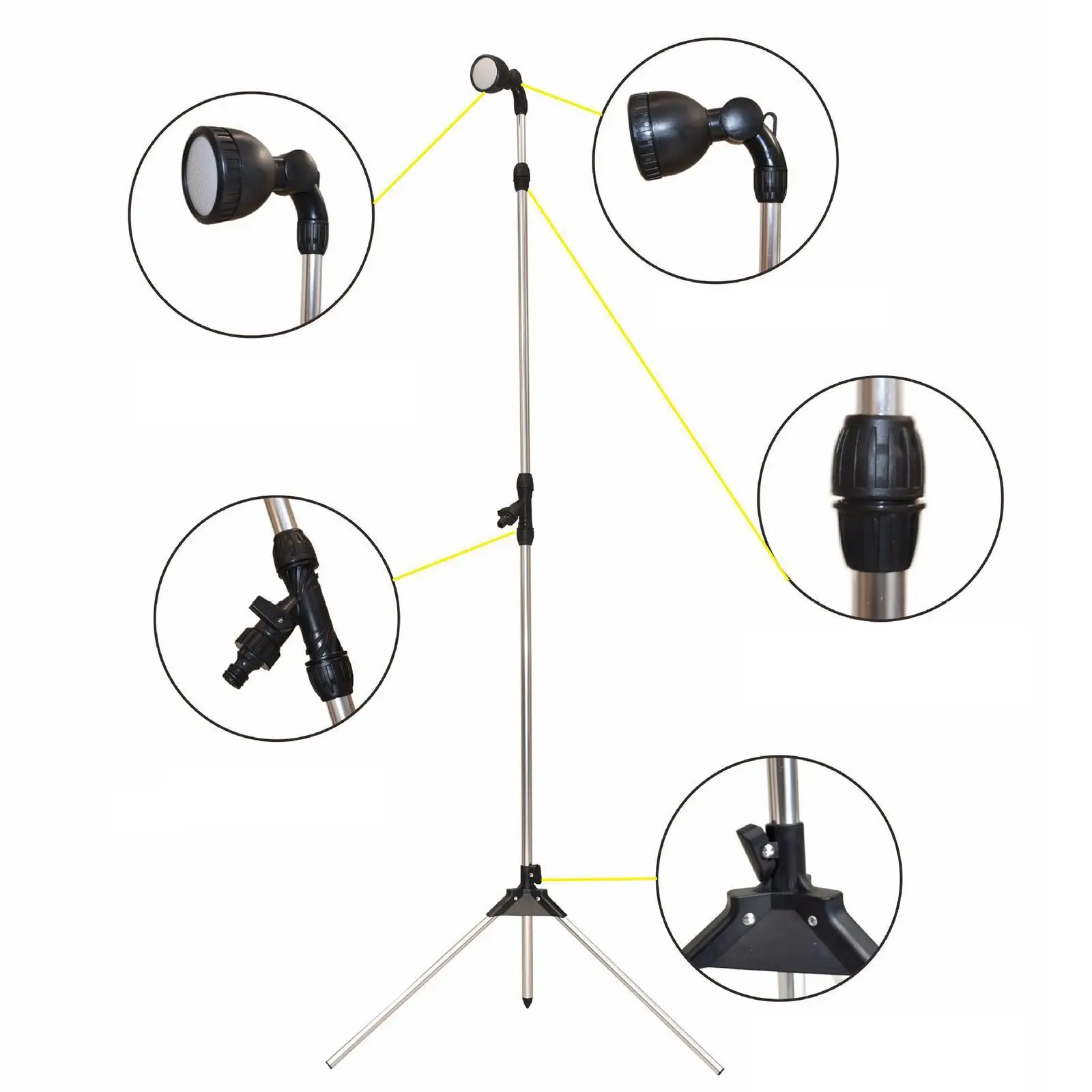 

Outdoor Shower Kit Sprayer Portable Compact Accessory for Beach Home Outdoor