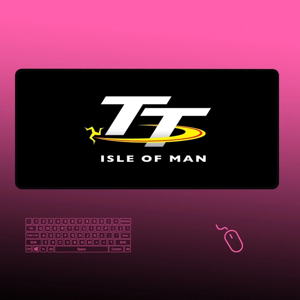 TT Isle of Man Racing Mouse Pad Gamer Large Rubber Art Gaming Mouse Pad Locking Edge Big Computer Mousepad Laptop Desk Mat