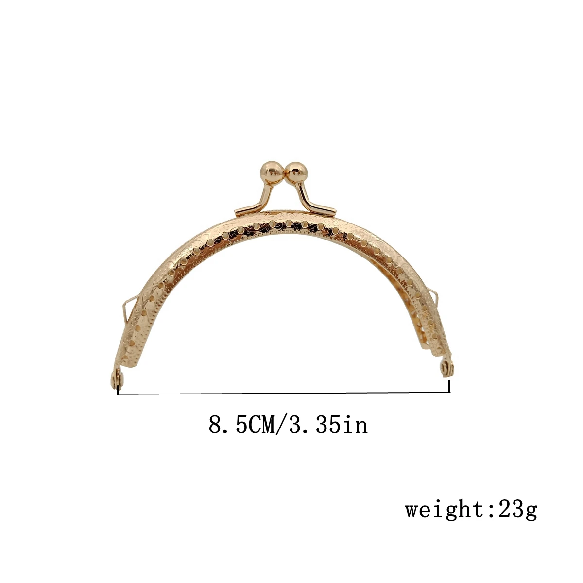 8.5/10.5/12.5/15.5/20.5CM Pale Gold DIY Metal semicirc Frame Purse Handle Coin Bags Metal Kiss Clasp Lock Frame Accessories