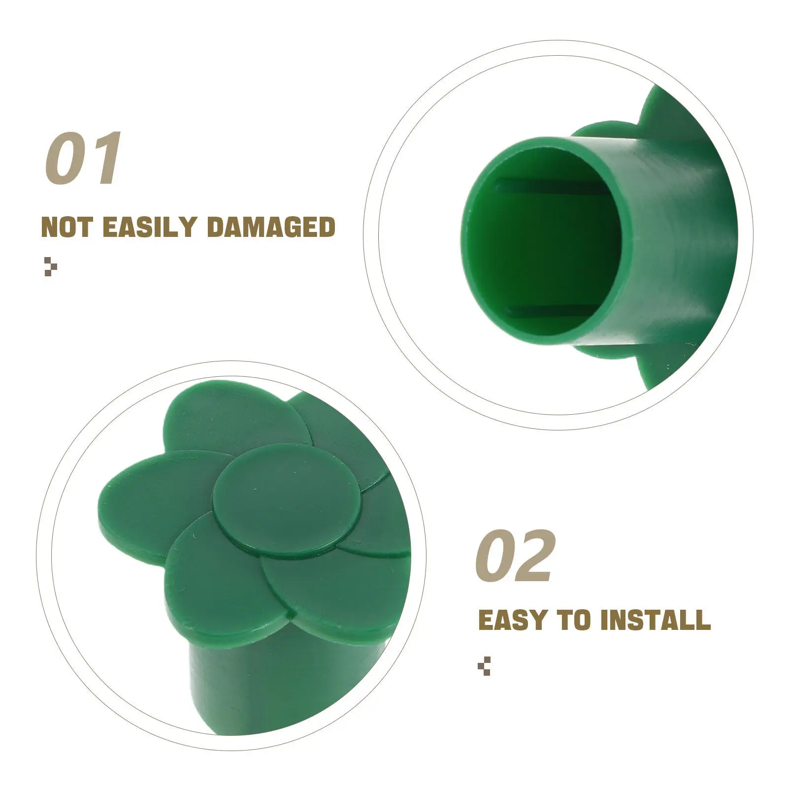 40Pcs Garden Cane Caps Plastic Bamboo Stick Protectors Outdoor Pole Protective Covers Fence Plant Support Cane Sleeve End Caps