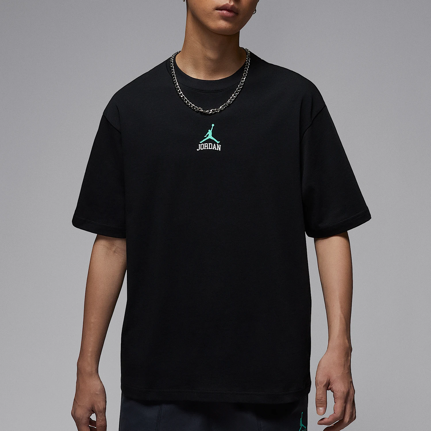 

Nike genuine Jordan Men's Casual Breathable Loose-Fit Pattern Short Sleeve IM3354-010