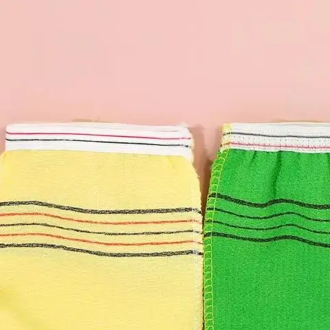 

5Pcs Exfoliating Bath Pad Towels Set Korean Italy Asian Exfoliating Bath Washcloth Body Scrub Shower Soft Polyester Cotton