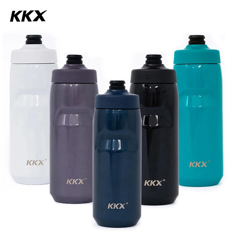 kkx-550ml-304ステンレス製断熱サイクリングウォーターボトル、防塵カバー付き、保冷保温機能、ロードバイク・mtb自転車用